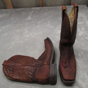 Corral Mens 9D Cowboy Boots Brown Genuine Stingray Square Toe Western  Riding